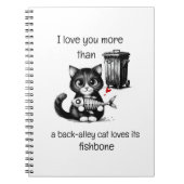 Funny Cat Notebook – Valentine Love Quote Notitieboek (Voorkant)