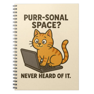 Funny Cat Notitieboek - "Spint-zonale ruimte?"