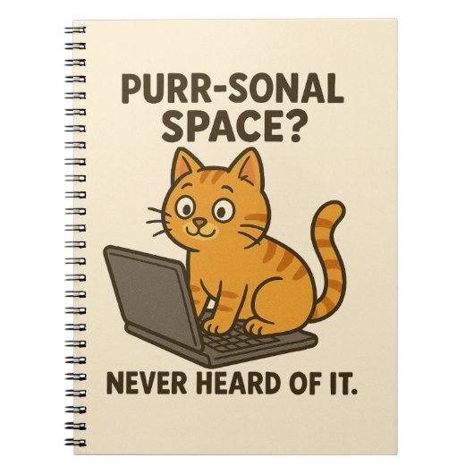 Funny Cat Notitieboek - "Spint-zonale ruimte?" (Voorkant)