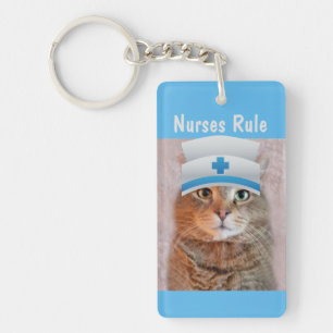 Funny Cat Nurses Rule Sleutelhanger