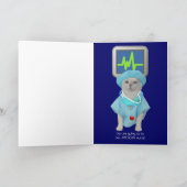 Funny Cat Nursing Afstuderen Kaart (Binnen)