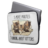 Funny Cat of Kittens Laptop Sleeve (Voorkant Links)