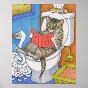 Funny Cat on Toilet 535 poster