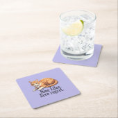 Funny Cat Onderzetter - Eenvoudig minimalistisch m (Insitu)