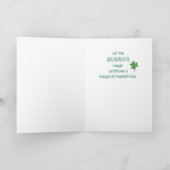 Funny Cat op St. Patrick’s Day met Groen Pet Strop Kaart (Binnen)