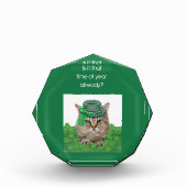 Funny Cat op St. Patrick's Day Fotoblokken (Voorkant)