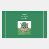 Funny Cat op St. Patrick's Day Rechthoekige Sticker (Voorkant)