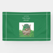 Funny Cat op St. Patrick's Day Spandoek (Horizontaal)