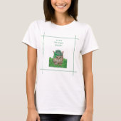 Funny Cat op St. Patrick's Day T-shirt (Voorkant)