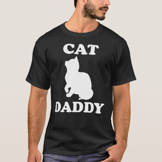 Funny Cat Papa T-shirt (Voorkant)
