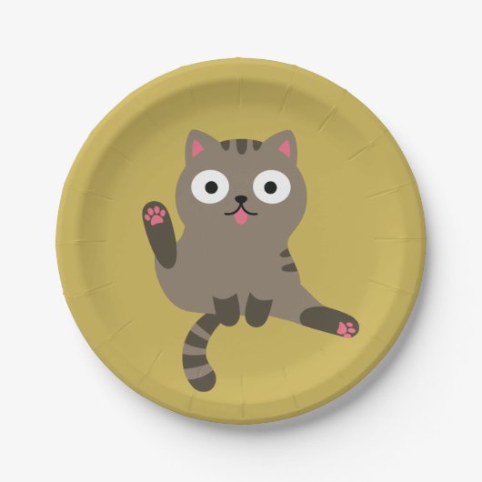 Funny Cat Papieren Bordje (Voorkant)