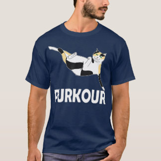Funny Cat Parkour Purkour Mannen Vrouwen Kind Gift T-shirt