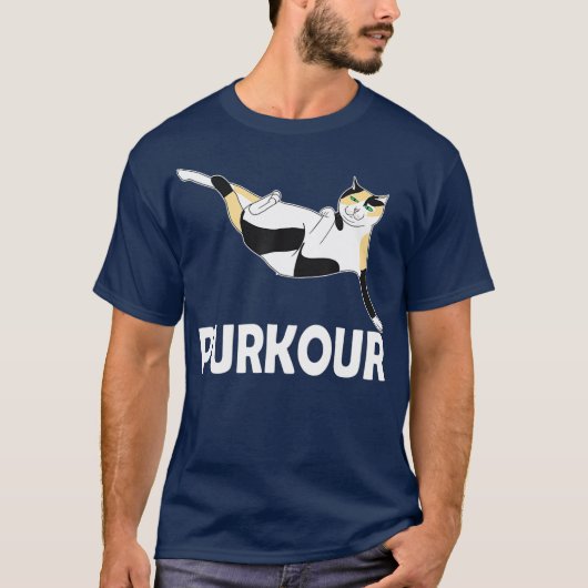Funny Cat Parkour Purkour Mannen Vrouwen Kind Gift T-shirt (Voorkant)