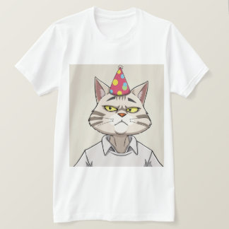 Funny Cat Party Pet T-shirt - Snarky