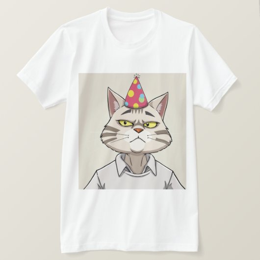 Funny Cat Party Pet T-shirt - Snarky (Design voorkant)
