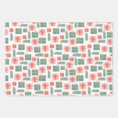 Funny Cat Pattern Holiday Christmas Colorful  Inpakpapier Vel (Voorkant 2)