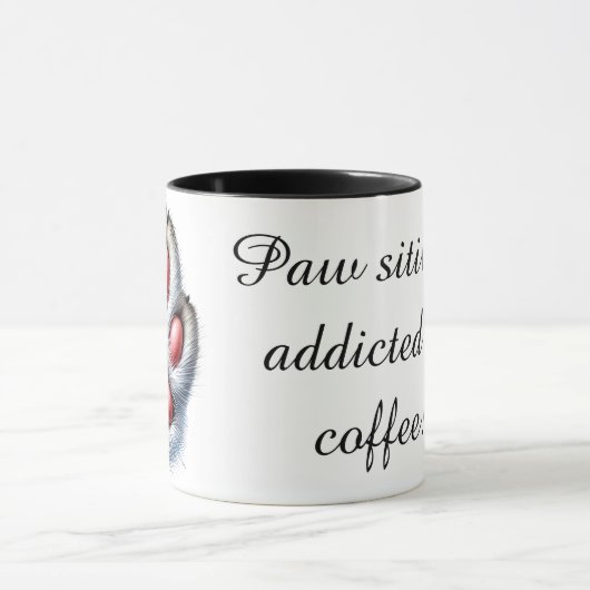 Funny Cat Paw Coffee Mug Mok (Midden)