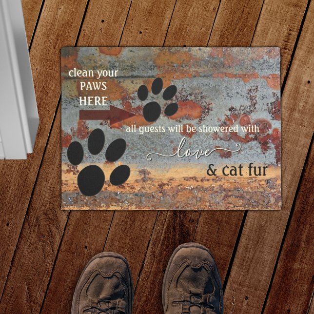 Funny Cat Paws Doormat Deurmat (Creator heeft geüpload)