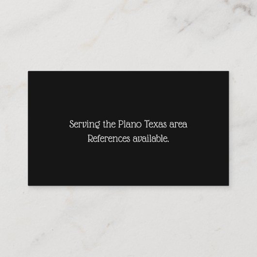 Funny Cat Pet Sitting Dog Walker  Visitekaartje (Achterkant)