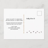 Funny Cat Photo Personalized Pet Moving Aankondigingskaart (Achterkant)