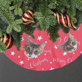 Funny Cat Photo Red Kerstmis Kerstboom Rok