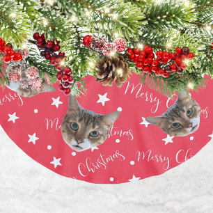Funny Cat Photo Red Kerstmis Kerstboom Rok