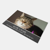 Funny Cat Photo Welcome to My Home Humans Deurmat (Schuin)