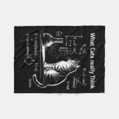 Funny Cat Physics Humor Design What Cats Really Th Fleece Deken (Voorkant (Horizontaal))