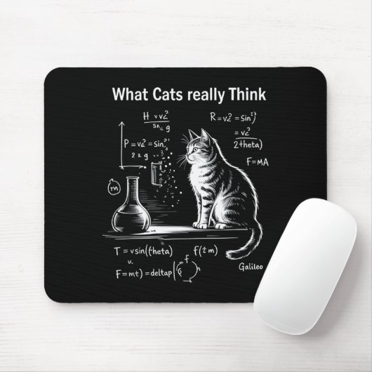Funny Cat Physics Humor Design What Cats Really Th Muismat (Met muis)