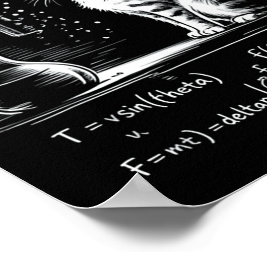 Funny Cat Physics Humor Design What Cats Really Th Poster (Hoek)