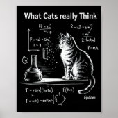 Funny Cat Physics Humor Design What Cats Really Th Poster (Voorkant)