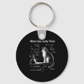 Funny Cat Physics Humor Design What Cats Really Th Sleutelhanger (Voorkant)