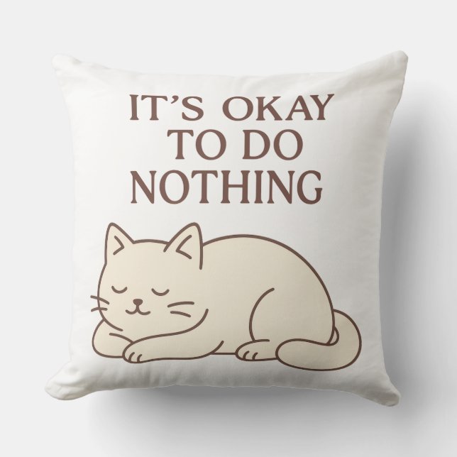 Funny Cat Pillow - Sierkussen - Schattige ontwerp (Voorkant)