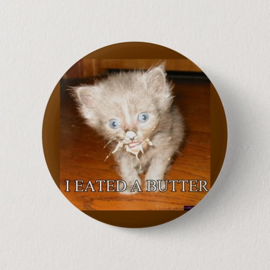 Funny cat pin ronde button 5,7 cm (Voorkant)