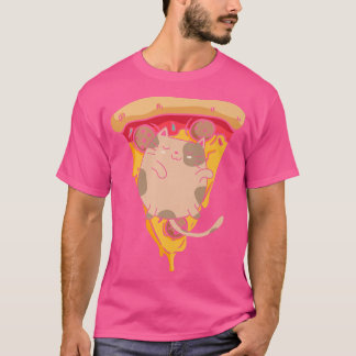 Funny Cat Pizza T-shirt