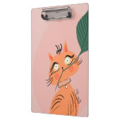 Funny Cat Plant Leaf Cartoon Klembord (Links)