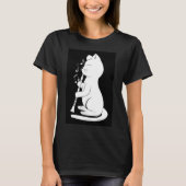 Funny Cat Playing Clarinet Cat Lover T-Shirt (Voorkant)