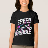 Funny Cat Playing Soccer - Gift for Kids & Teens Tri-Blend Shirt (Voorkant)