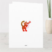 Funny Cat Plays Guitar Personalized Birthday Kaart (Achterkant)