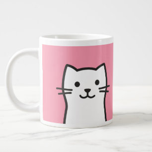 Funny cat portret grote koffiekop