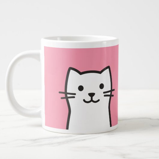 Funny cat portret grote koffiekop (Links)