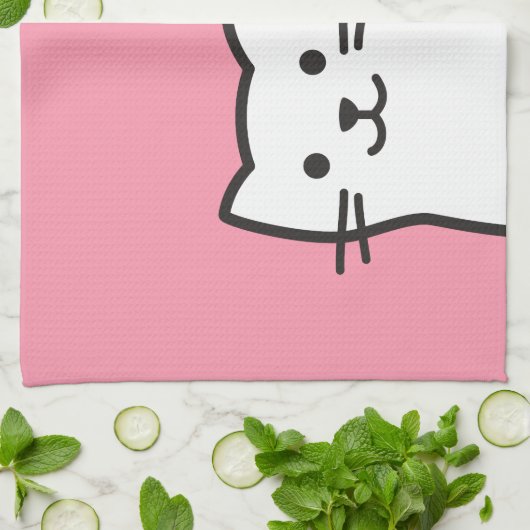 Funny cat portret theedoek (Gevouwen)