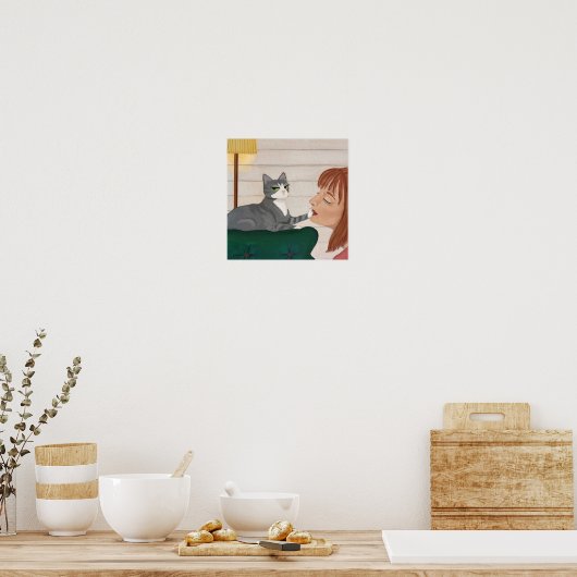 Funny Cat Poster - Verwerping van effecten (Keuken)