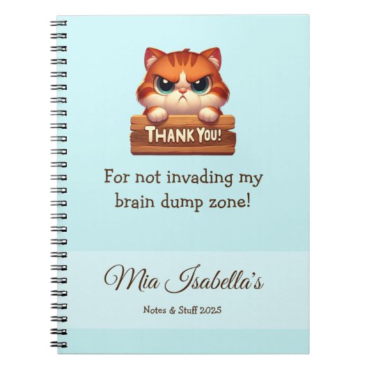 Funny Cat - Privacy Notitieboek (Voorkant)