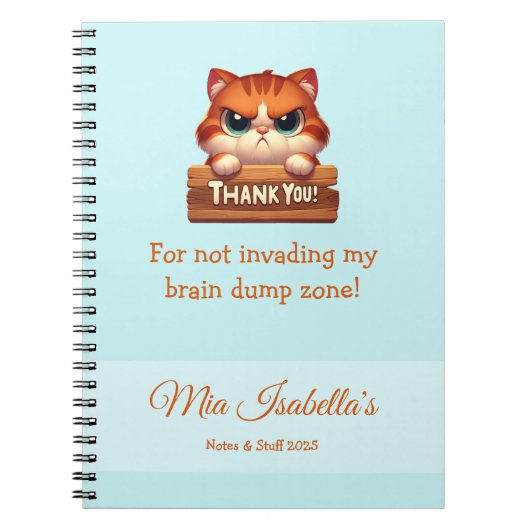 Funny Cat - Privacy Notitieboek  (Voorkant)
