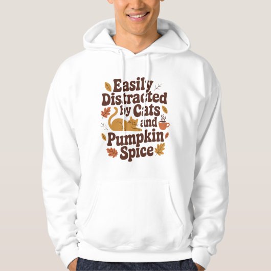 Funny Cat – Pumpkin Spice Lover Herfst Hoodie (Voorkant)