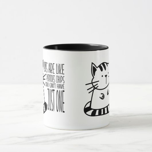 Funny Cat Pun Coffee Mok, Cat Lover Magic Mok (Midden)