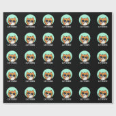 Funny Cat Pun Dark BG Cadeaupapier (Vlak)