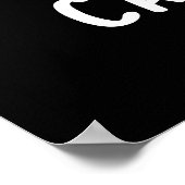 Funny Cat Pun Dark BG Poster (Hoek)