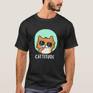 Funny Cat Pun Dark BG T-shirt